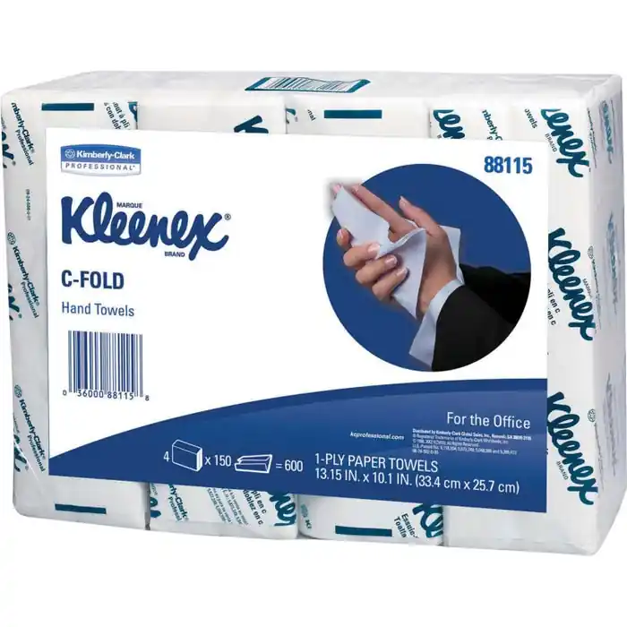 Viral Kleenex C-Fold Paper Hand Towels, 150 Sheets, White, Pack of 16